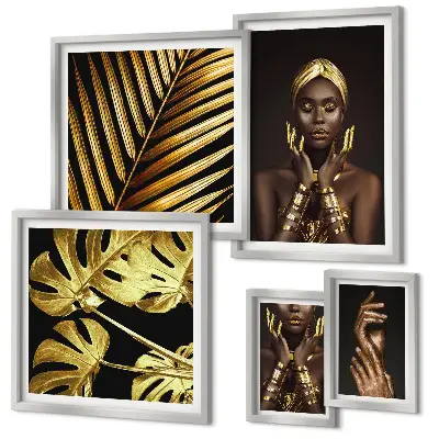 Gallery wall Glamour style portraits of women in nature