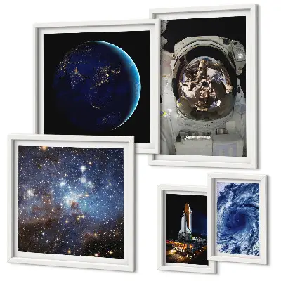 Astronauts' space discoveries framed photo set