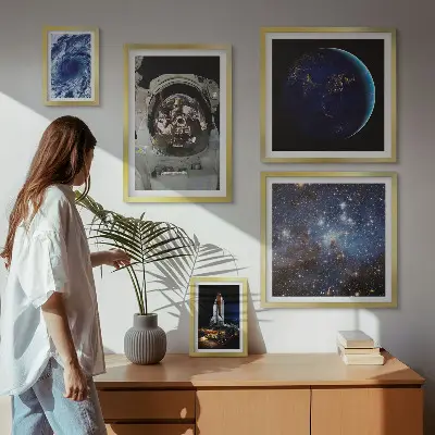 Astronauts' space discoveries framed photo set