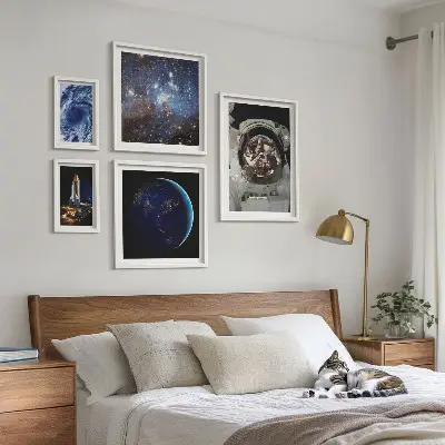 Astronauts' space discoveries framed photo set