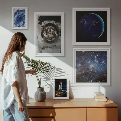 Astronauts' space discoveries framed photo set