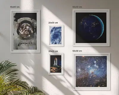 Astronauts' space discoveries framed photo set