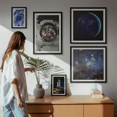 Astronauts' space discoveries framed photo set