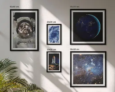 Framed photo set Astronauts' space discoveries