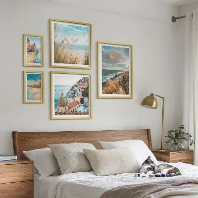 Framed photo set Beach landscapes of the world