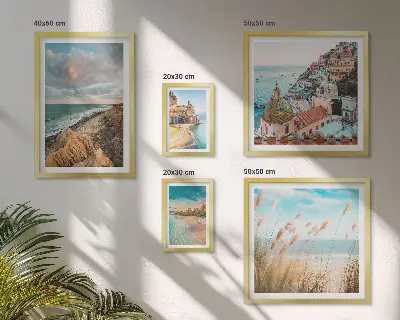 Framed photo set Beach landscapes of the world