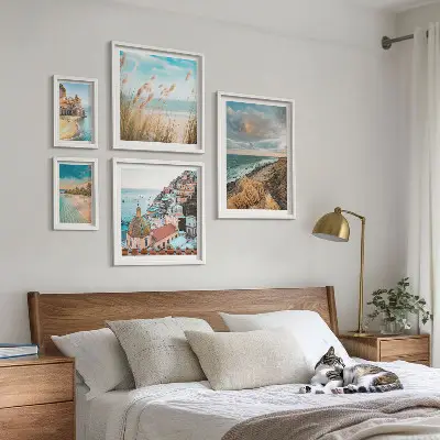 Framed photo set Beach landscapes of the world