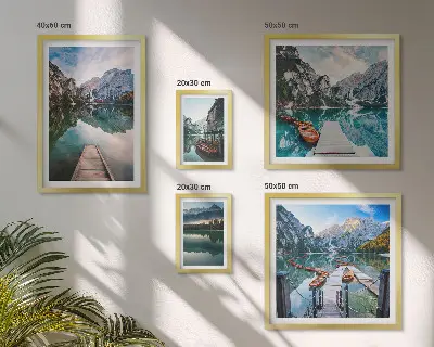 Mountain lakes and nature gallery wall set
