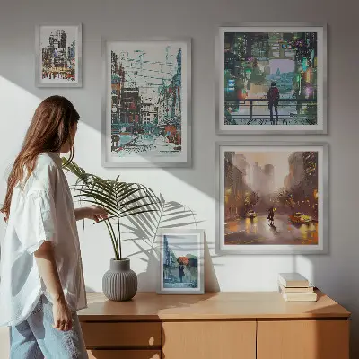 Framed photo set Modern cityscapes