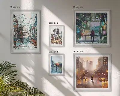 Framed photo set Modern cityscapes