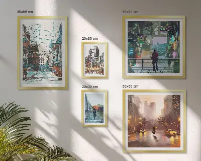 Framed photo set Modern cityscapes