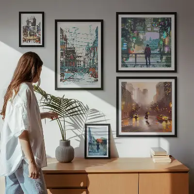 Framed photo set Modern cityscapes