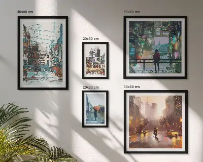 Framed photo set Modern cityscapes