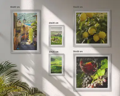 Set of 5 wall art pieces The charming landscapes of Tuscany
