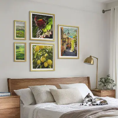 Set of 5 wall art pieces The charming landscapes of Tuscany