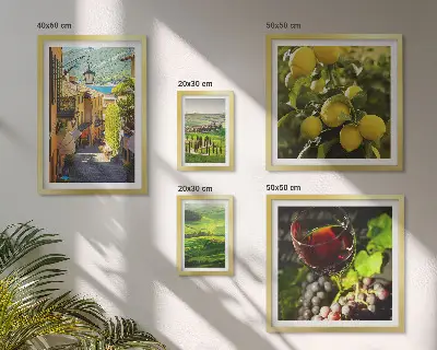 Set of 5 wall art pieces The charming landscapes of Tuscany