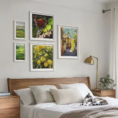 Set of 5 wall art pieces The charming landscapes of Tuscany