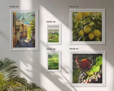 The charming landscapes of Tuscany wall art set of 5 pieces