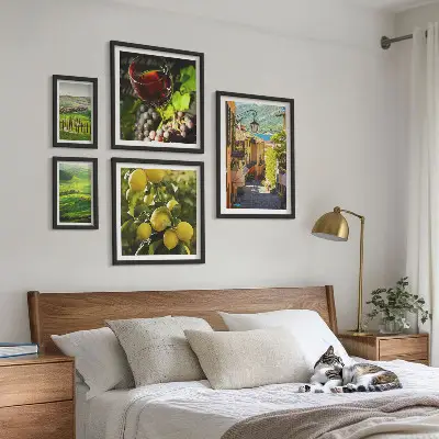 Set of 5 wall art pieces The charming landscapes of Tuscany