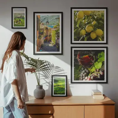 Set of 5 wall art pieces The charming landscapes of Tuscany