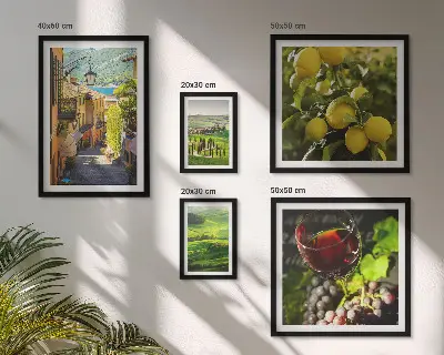 Set of 5 wall art pieces The charming landscapes of Tuscany