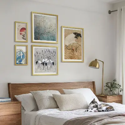 Framed photo set Stylish nature paintings of birds