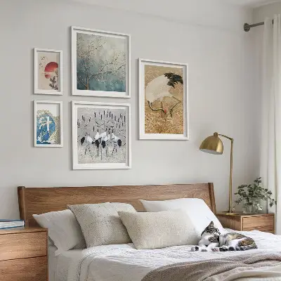 Framed photo set Stylish nature paintings of birds