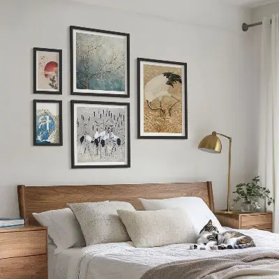 Framed photo set Stylish nature paintings of birds