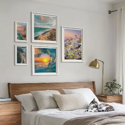 Seaside landscapes and beaches gallery wall 