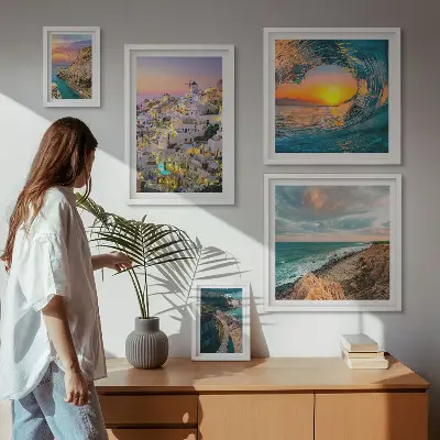 Seaside landscapes and beaches gallery wall 