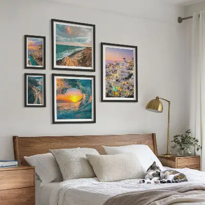 Seaside landscapes and beaches gallery wall 