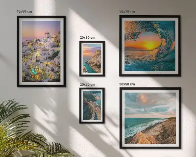 Seaside landscapes and beaches gallery wall 