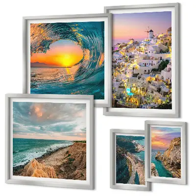 Seaside landscapes and beaches gallery wall 