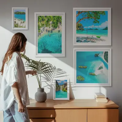 Framed photo set Tropical beaches, paradise waters