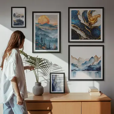 Mountain landscapes wall art set of 5 pieces