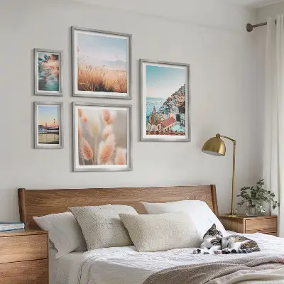 Set of 5 wall art pieces Coastal landscapes nature
