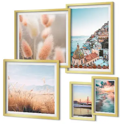 Coastal landscapes nature wall art set of 5 pieces