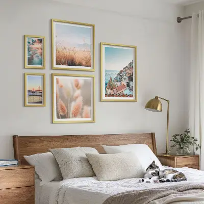Set of 5 wall art pieces Coastal landscapes nature