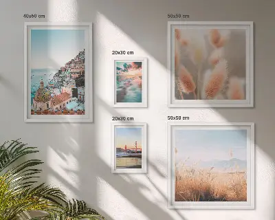Set of 5 wall art pieces Coastal landscapes nature