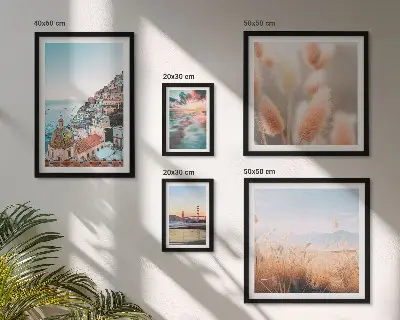 Set of 5 wall art pieces Coastal landscapes nature