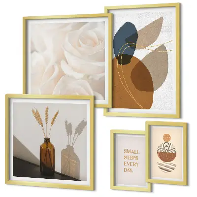 Gallery wall Boho plant decorations