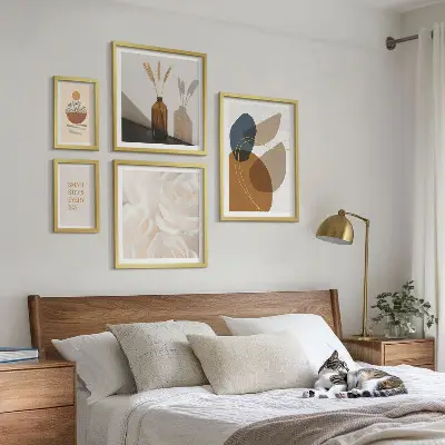 Gallery wall Boho plant decorations