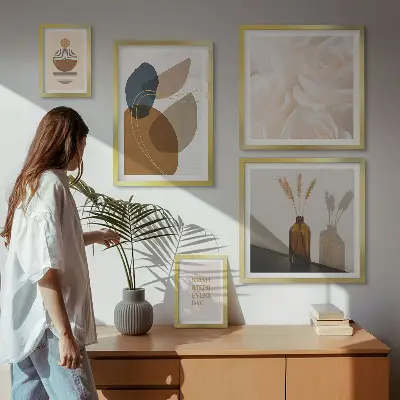 Gallery wall Boho plant decorations