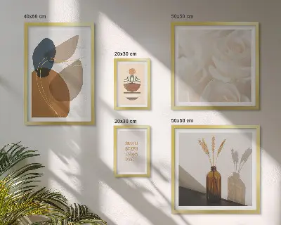 Gallery wall Boho plant decorations