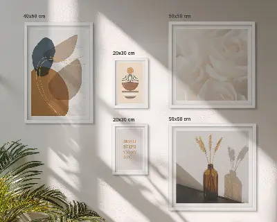 Gallery wall Boho plant decorations