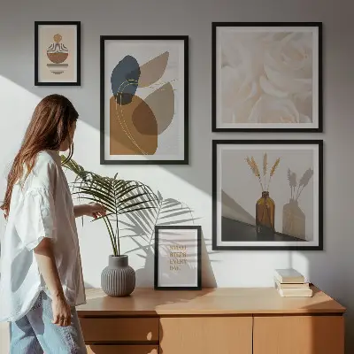 Gallery wall Boho plant decorations