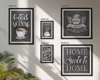 Rustic coffee inspirations wall art set of 5 pieces