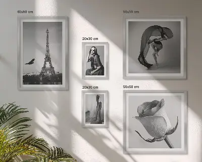 Gallery wall Stylish black and white Paris