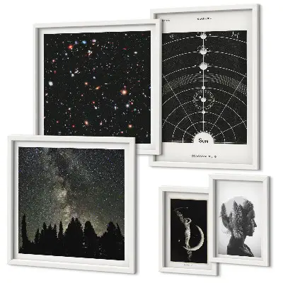 Framed photo set Cosmic inspirations of the galaxy