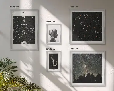 Framed photo set Cosmic inspirations of the galaxy